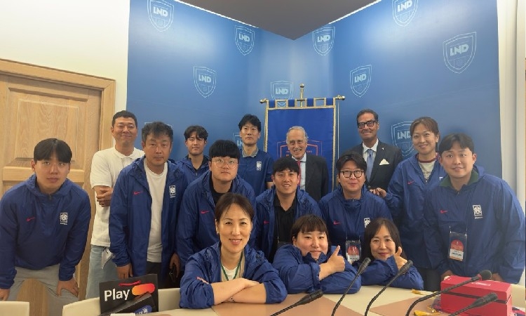 Accoglienza in Sala Tavecchio: Abete racconta alla Federazione Coreana il cuore del calcio dilettantistico